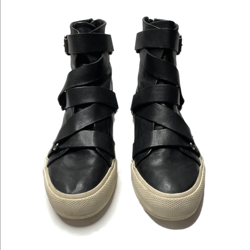 Frye | Gia Moto High Top 8 Black Leather